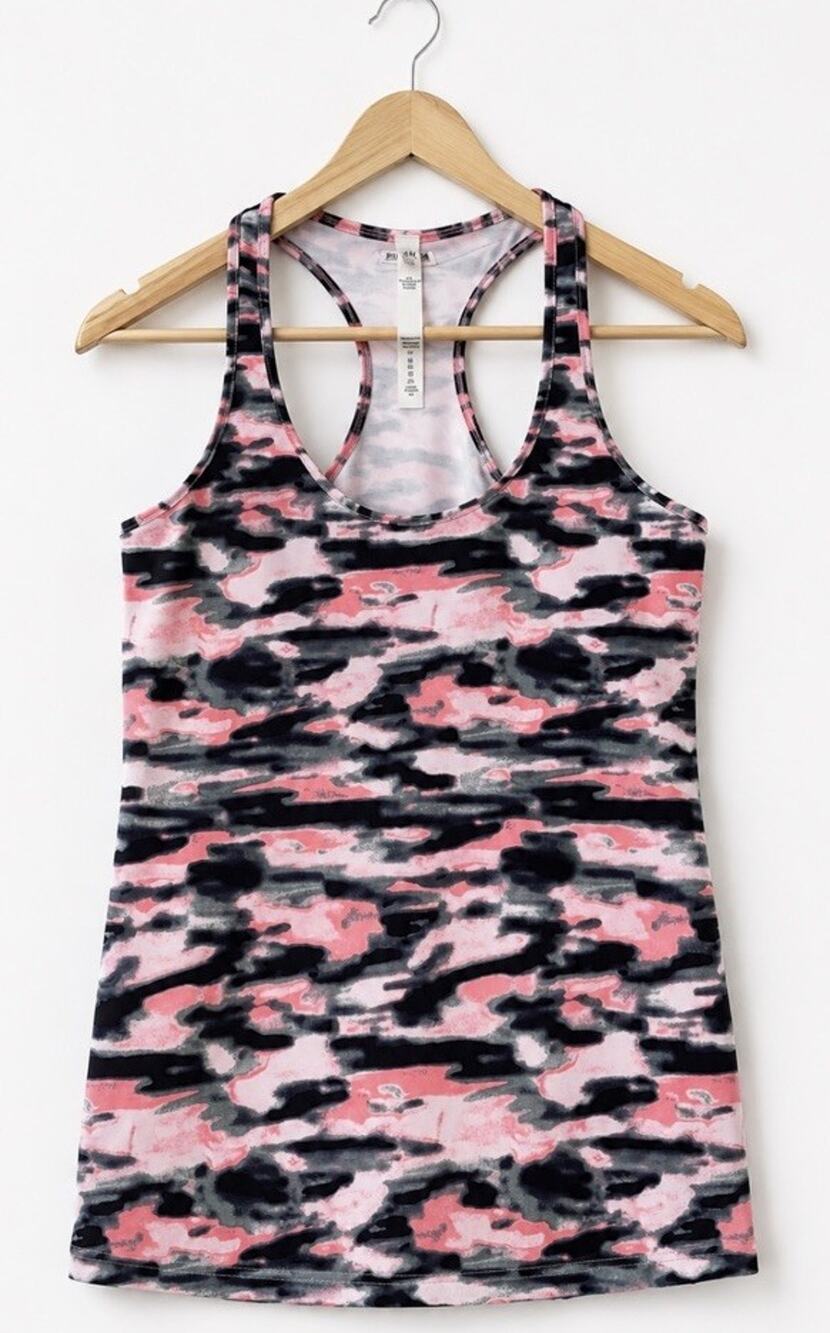 Lululemon Cool Racerback Tank Top 12 Pink Black Camo Yoga New